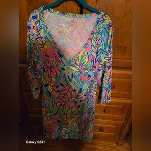 Colorful Leaf Print Dress Lilly Pulitzer